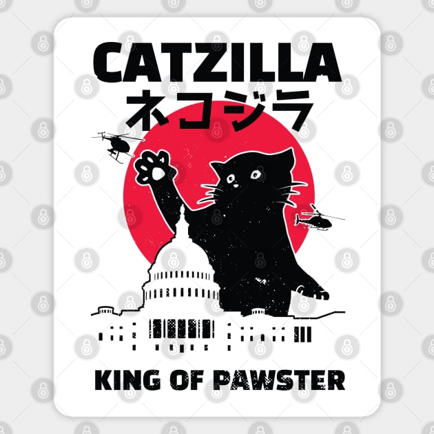 Catzilla | Funny cat Sticker by LR_Collections